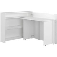 Carson Right Convertible Wooden Laptop Desk In Matt White