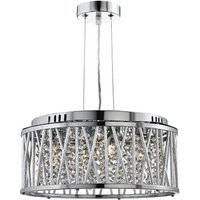 Elise Chrome 4 Light Fitting With Crystal Button Drops Elise Chrome 4 Light Fitting With Crystal Button Drops