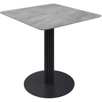 Castle Square Ceramic Top Bistro Table in Light Grey