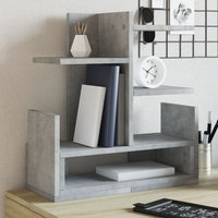 Catskill Wooden Office Desk Organiser In Concrete Grey