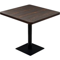 Causer Square Wooden Bistro Table In Dark Ash
