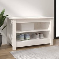 Cedric Solid Pinewood Shoe Storage Bench In White