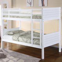 Celina Wooden Bunk Bed With Ladder In White