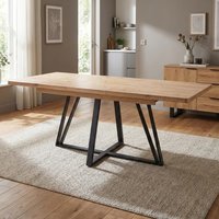 Charlotte Wooden Extending Dining Table In Oak