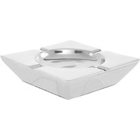 Charlton Aluminium Square Ashtray In Silver Nickel