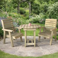 Chatham Garden Wooden Bistro Set in Natural