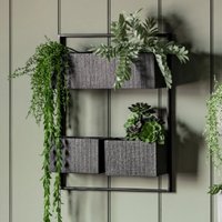 Chicoutimi Metal Greenery Wall Planter In Black