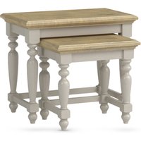 Chilton Wooden Nest Of 2 Tables in Grey and Natural