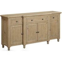 Chilton Wooden Sideboard With 4 Doors 3 Drawers - Rustic Oak