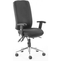 Chiro Fabric High Back Office Chair In Black With Folding Arms Chiro Fabric High Back Office Chair In Black With Folding Arms