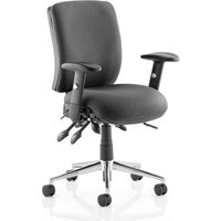 Chiro Fabric Medium Back Office Chair In Black With Arms Chiro Fabric Medium Back Office Chair In Black With Arms
