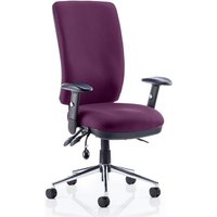 Chiro High Back Office Chair In Tansy Purple With Arms Chiro High Back Office Chair In Tansy Purple With Arms