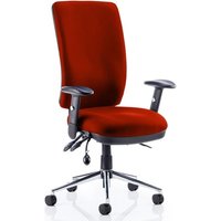 Chiro High Back Office Chair In Tobasco Red With Arms Chiro High Back Office Chair In Tobasco Red With Arms