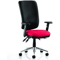 Chiro High Black Back Office Chair In Bergamot Cherry With Arms Chiro High Black Back Office Chair In Bergamot Cherry With Arms