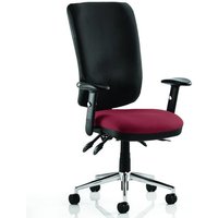 Chiro High Black Back Office Chair In Ginseng Chilli With Arms Chiro High Black Back Office Chair In Ginseng Chilli With Arms