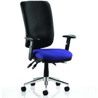 Chiro High Black Back Office Chair In Stevia Blue With Arms Chiro High Black Back Office Chair In Stevia Blue With Arms