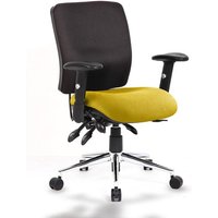 Chiro Medium Back Office Chair With Senna Yellow Seat Chiro Medium Back Office Chair With Senna Yellow Seat