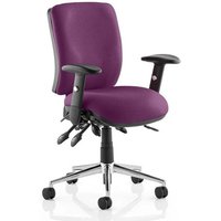 Chiro Medium Back Office Chair In Tansy Purple With Arms Chiro Medium Back Office Chair In Tansy Purple With Arms
