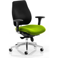 Chiro Plus Black Back Office Chair With Myrrh Green Seat