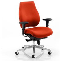 Chiro Plus Office Chair In Tabasco Red With Arms