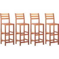Cienna Set Of 4 Wooden Bar Chairs In Natural