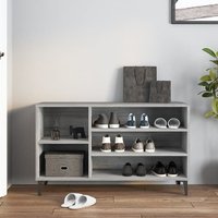 Clanton Wooden Shoe Storage Bench In Grey Sonoma Oak