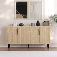 Clara Wooden Sideboard with 4 Doors in Sapphire Oak