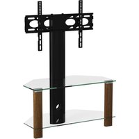 Furniture in Fashion Clevedon Glass TV Stand With Bracket In Walnut