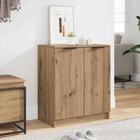 Clive Wooden Shoe Storage Cabinet With 2 Door In Artisian Oak