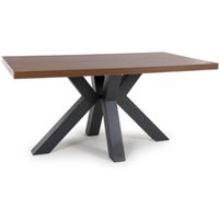 Clovis Small Wooden Rectangular Dining Table In Smoked Oak