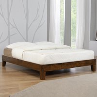 Cohasset Wooden Platform King Size Bed In Rustic Oak