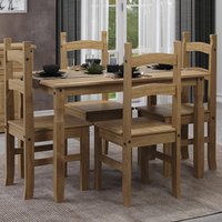 Consett Small Wooden Dining Table With 4 Chairs In Oak