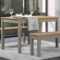 Consett Small Wooden Rectangular Dining Table In Grey Oak