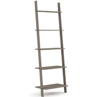 Consett Wooden Ladder Shelving Unit In Grey And Oak