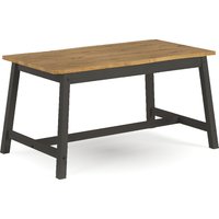 Consett Wooden Rectangular Dining Table In Black And Oak