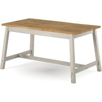 Consett Wooden Rectangular Dining Table In Grey Oak