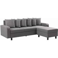 Cornelius Fabric Corner Sofa In Grey