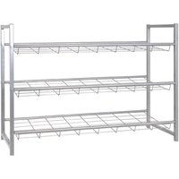 Cornville Metal 3 Shelves Shoe Storage Rack In Aluminium