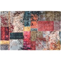 Corwin 150cm Polyester Washable Anti-Slip Rug In Patchwork Pattern