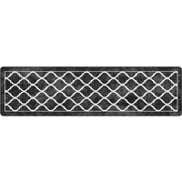 Corwin 300cm Polyester Washable Anti-Slip Rug In Black And White