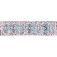 Corwin 300cm Polyester Washable Anti-Slip Rug In Blue And Pink