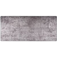 Corwin 300cm Polyester Washable Anti-Slip Rug In Grey