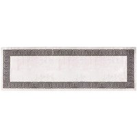 Corwin 300cm Polyester Washable Anti-Slip Rug In Light Beige And Black