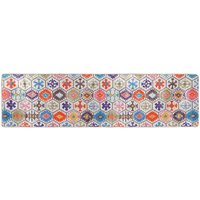 Corwin 300cm Polyester Washable Anti-Slip Rug In Multicolour