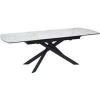 Costa Ceramic Marble Extending Dining Table In White