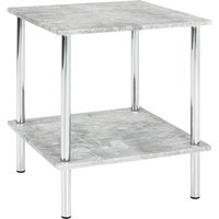Creek Square Wooden Side Table In Concrete Effect
