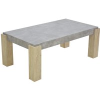 Cresco Wooden Coffee Table With Sonoma Oak Legs In Light Concrete