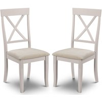 Dagan Elephant Grey Wooden Dining Chairs In Pair