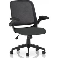 Crowley Fabric Office Chair With Folding Arms In Mussel