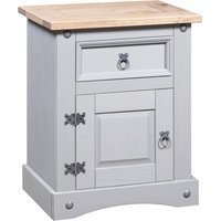 Croydon Wooden Bedside Cabinet With In Grey And Brown